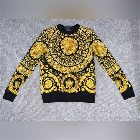 versace baroque sweater|versace sweater authentic.